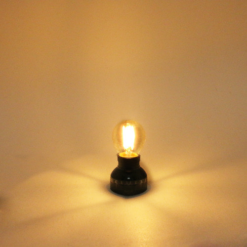 나스필 디밍 LED G45 필라멘트 램프 4W 전구색(노란색)