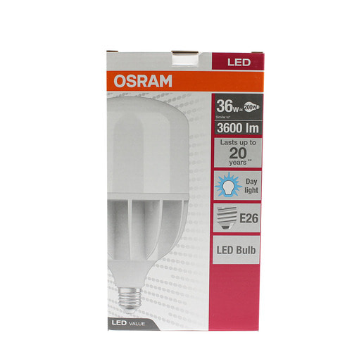 오스람 LED U볼램프 작업등 36W 주광색(흰색)