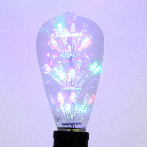 롱 LED 눈꽃송이 ST64 램프 2.1W RGB 3색 색상변환