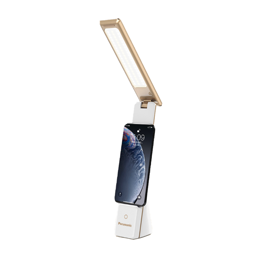 파나소닉 LED 접이식 스텐드 터치 스위치 휴대용조명 충전가능 밝기조절 색변환 플리커프리LED 화이트 블랙
